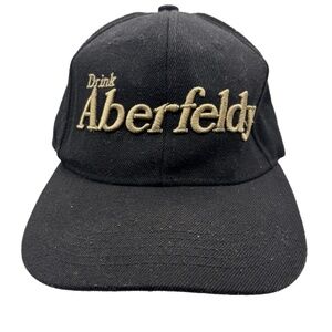 Vintage Drink Aberfeldy Black Hat Adjustable Strapback Distillery Promo Cap